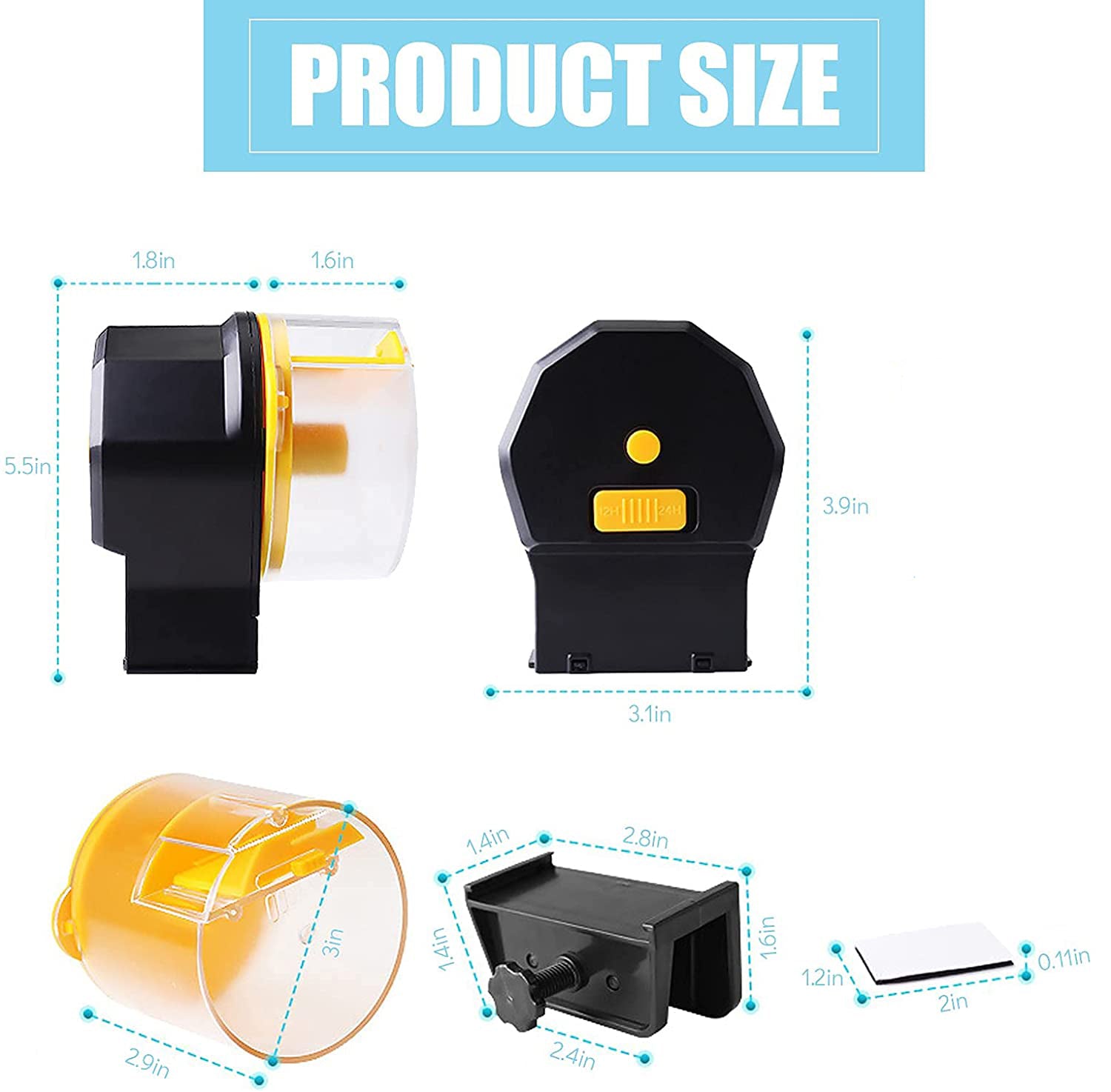 Qpets Duble Fish Feeder Box Aquarium Automatic Fish Feeder Auto Fish Food Dispenser for Aquarium Food Tank Feeder Timer Aquarium Food Feeder Feeding Timer Fish Tank Dispenser Qpets Duble Fish Feeder Box Aquarium Automatic Fish Feeder Auto Fish Food Dispenser for Aquarium Food Tank Feeder Timer Aquarium Food Feeder Feeding Timer Fish Tank Dispenser